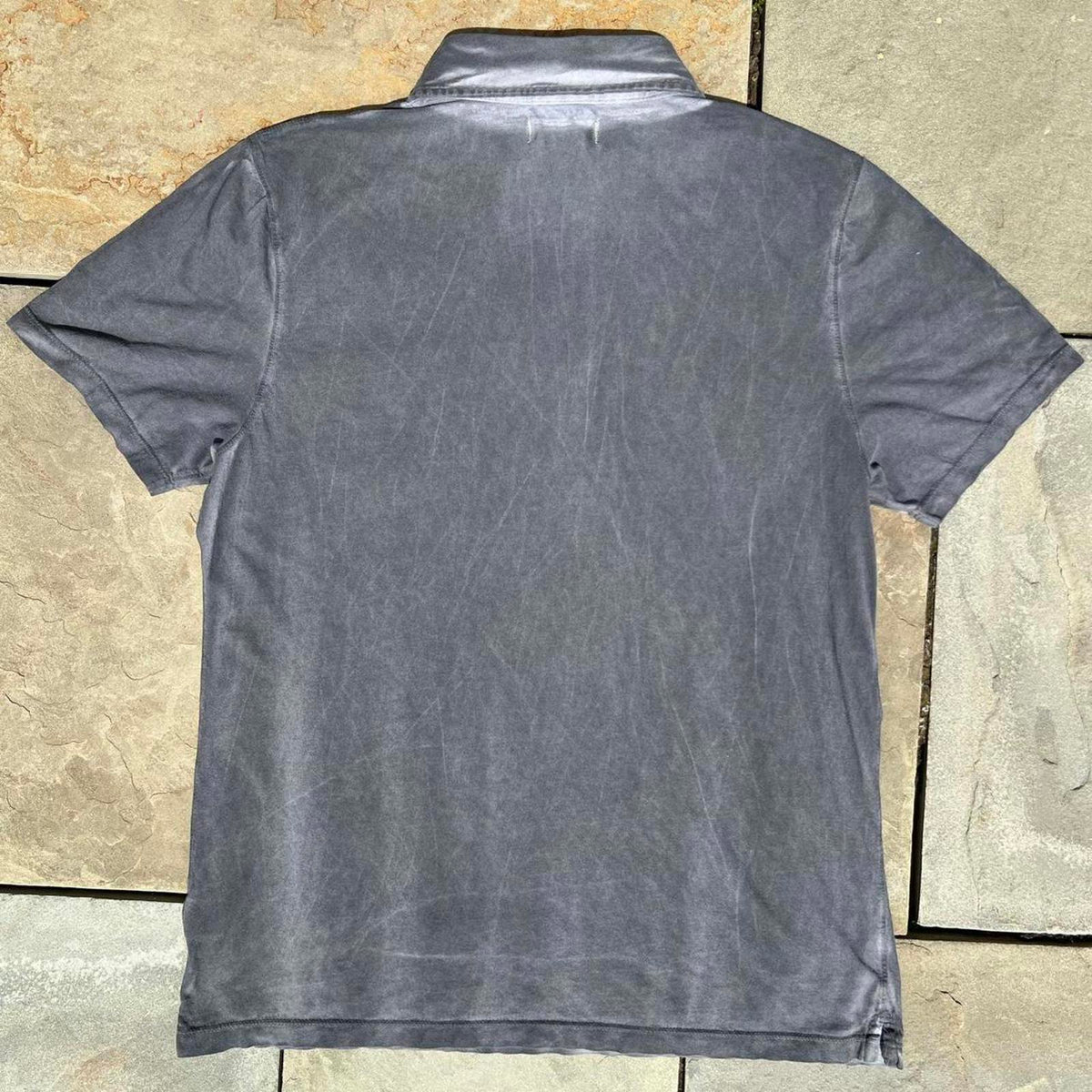 Overdyed Reworked Grey Minimalist Polo