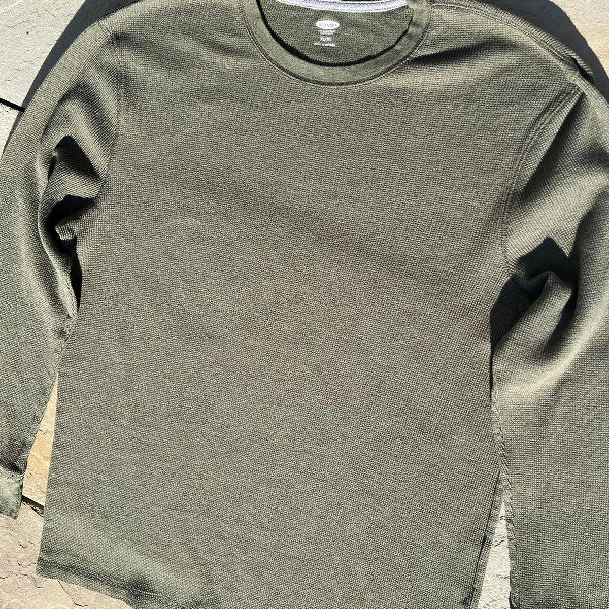 Olive Green Waffle Knit Thermal