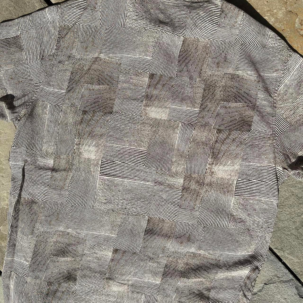 Y2K Square Pattern Club Shirt