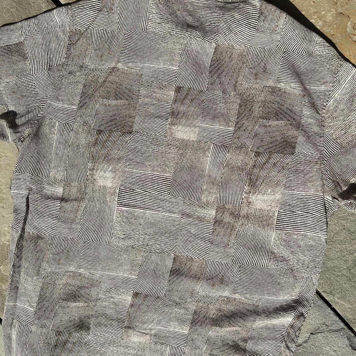 Y2K Square Pattern Club Shirt