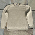 Garment Dyed Tan Knit Crewneck Sweater