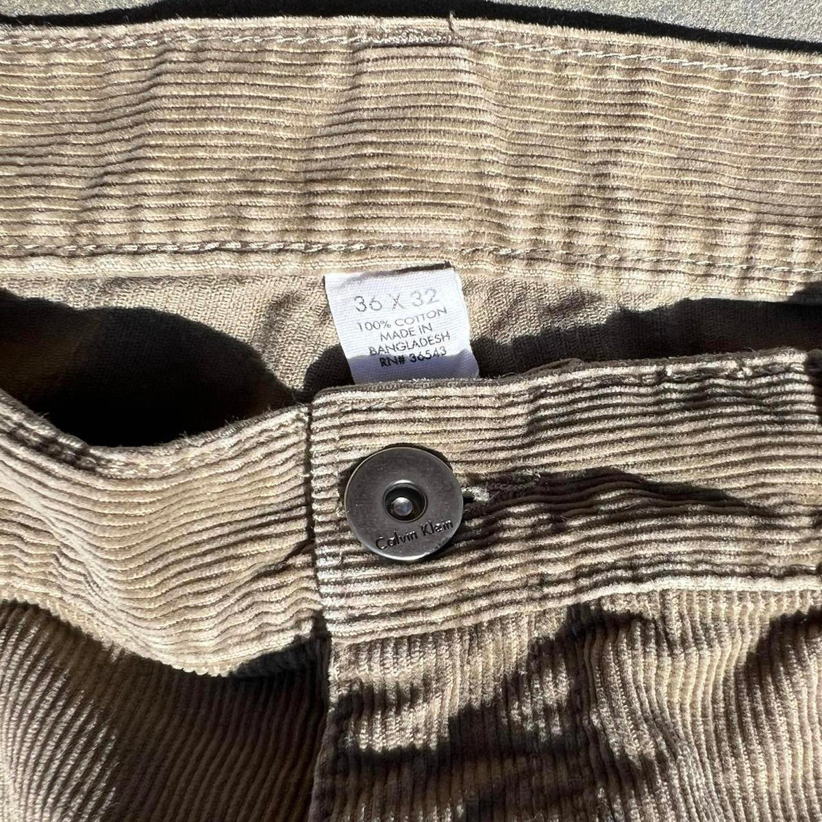 Y2K Calvin Klein Tan Brown Corduroy Pants