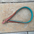 Y2K Brown + Teal Leather Belt