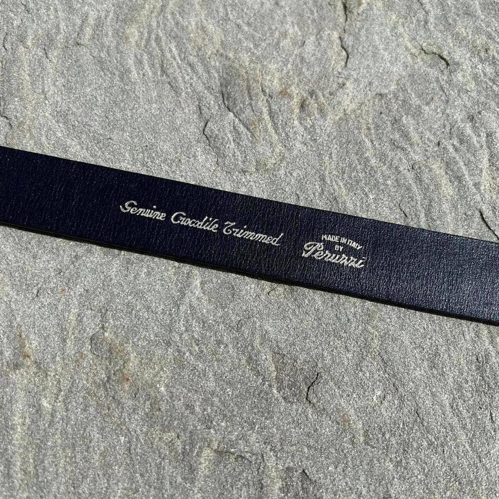Deadstock Vintage 90s Alligator Leather Belt Made in Italy