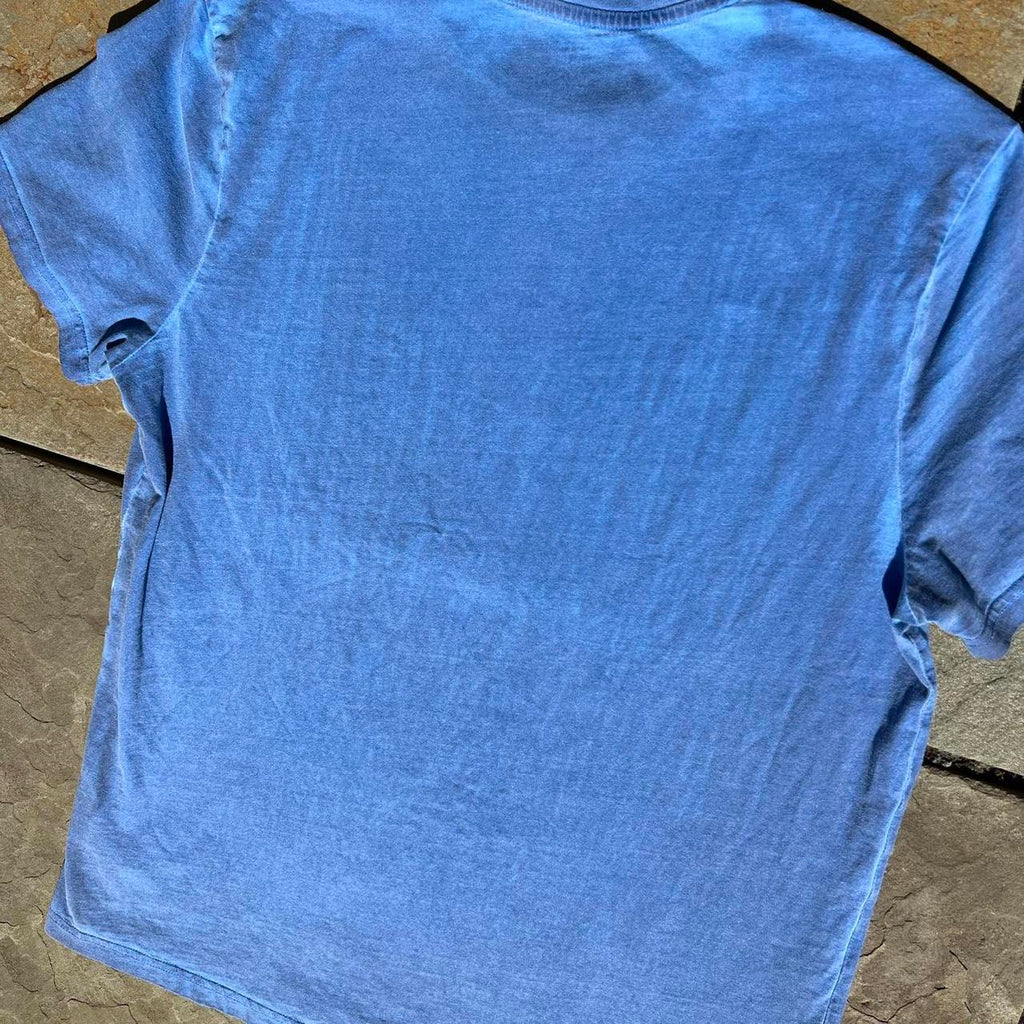 Reworked Overdyed Blue Garment Dyed T-Shirt