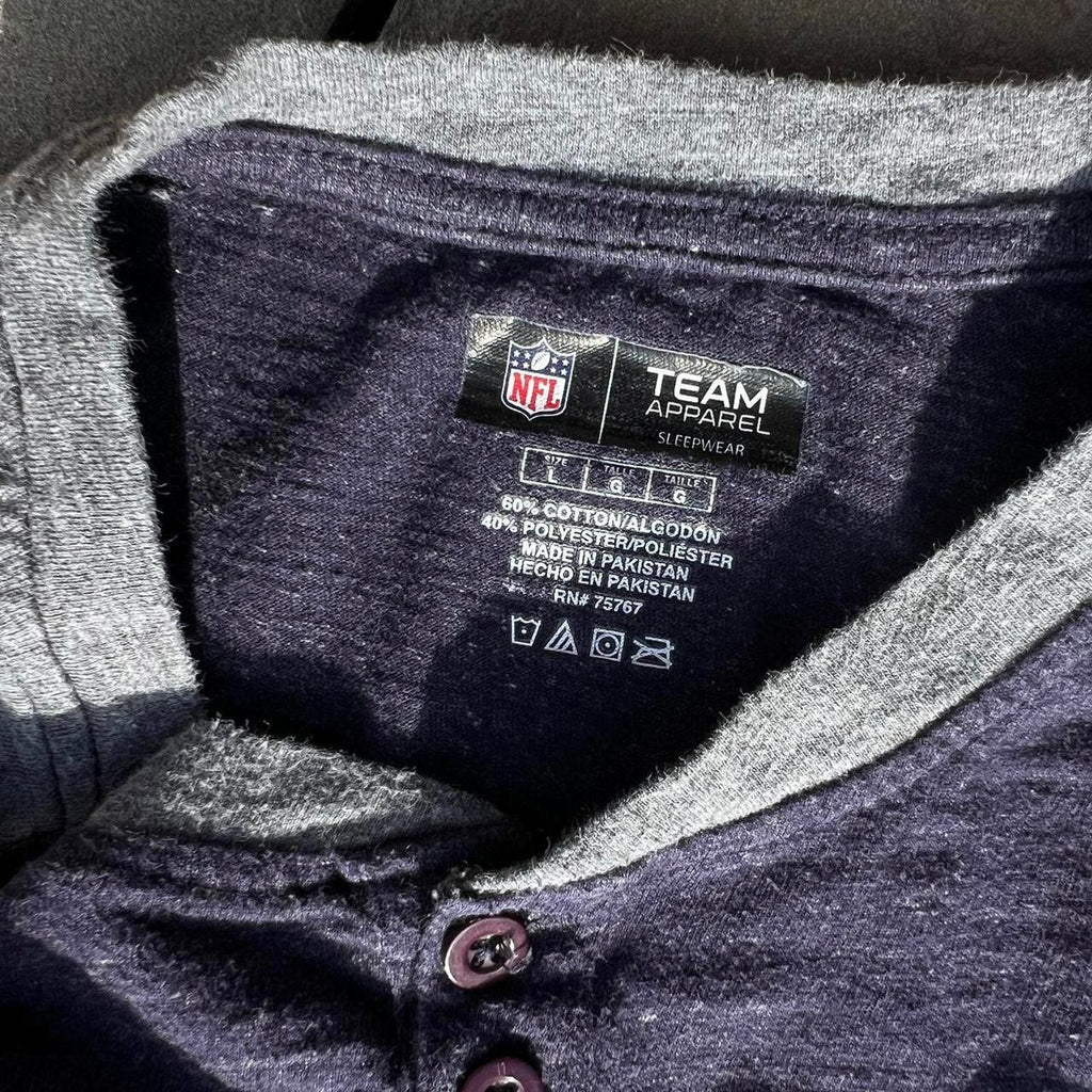NFL LA Chargers Navy/Grey Heather Team Graphic Henley