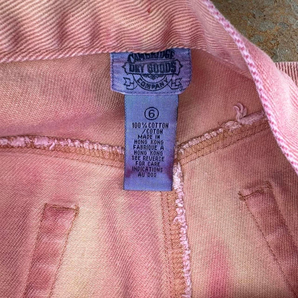 Vintage 90s Reworked Upcycled Pink Peach Jeans