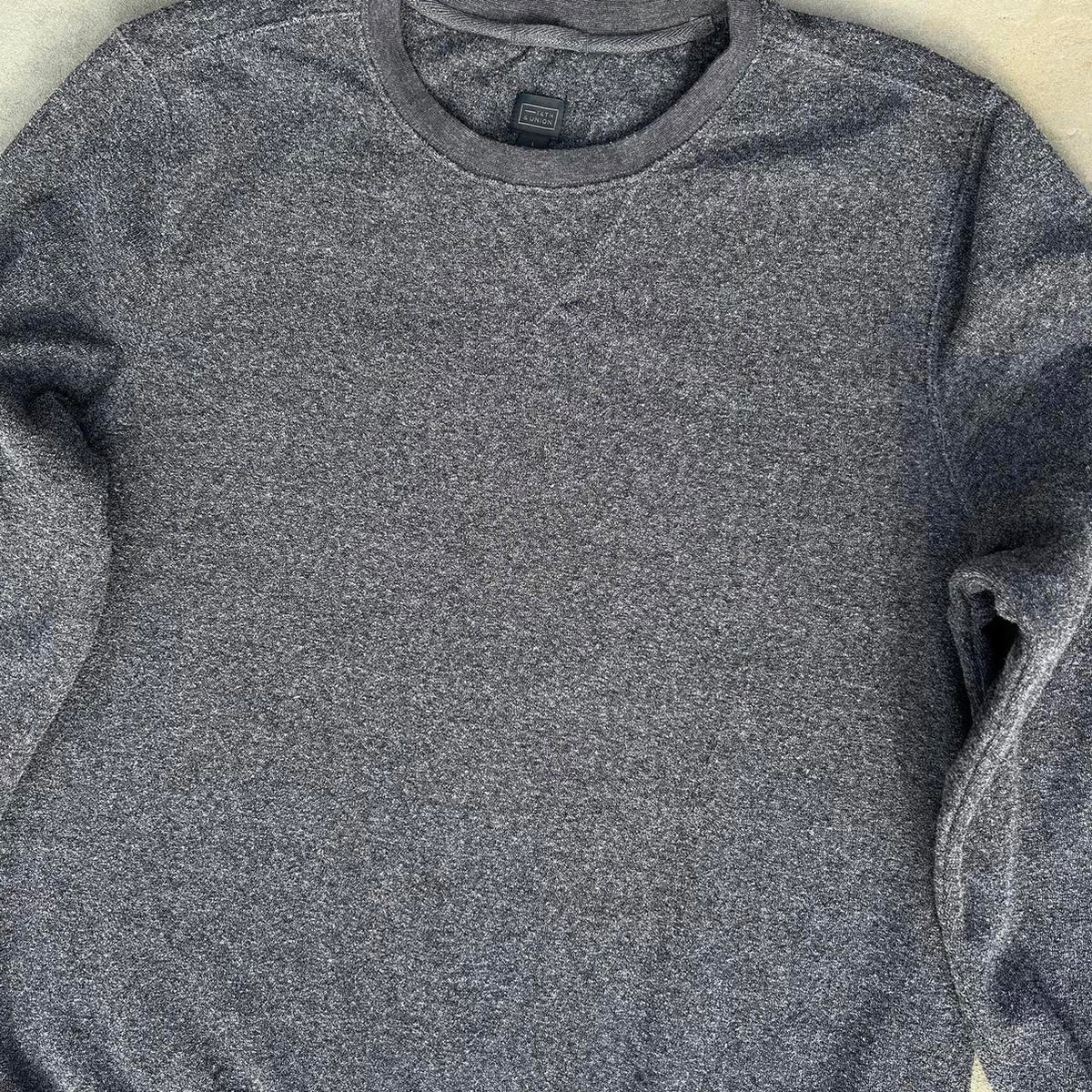 Dark Grey Terry Crewneck Sweatshirt
