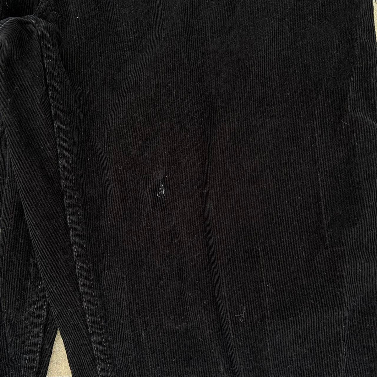Black Corduroy Riveted Jeans