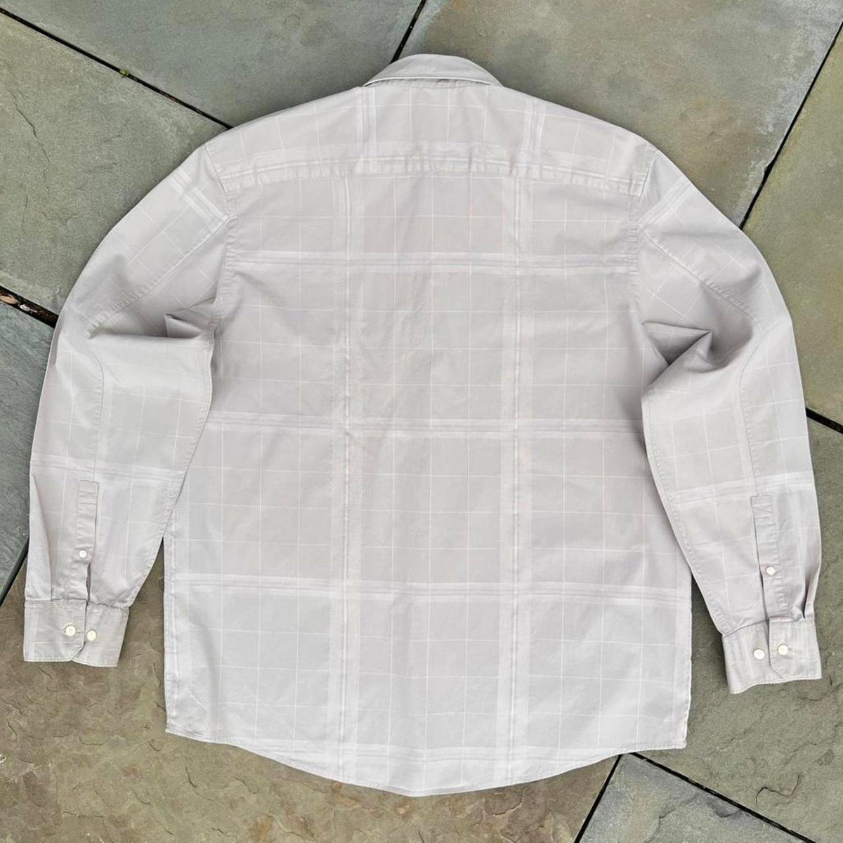 Vintage 90s Tan Tonal Plaid Button Down Shirt