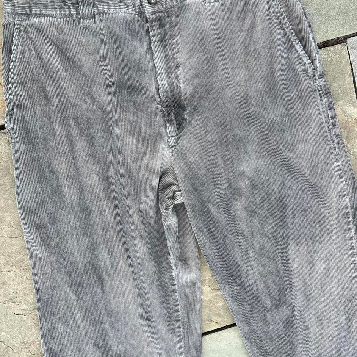 Neo-Vintage Y2K Grey Overdye Corduroy Pants