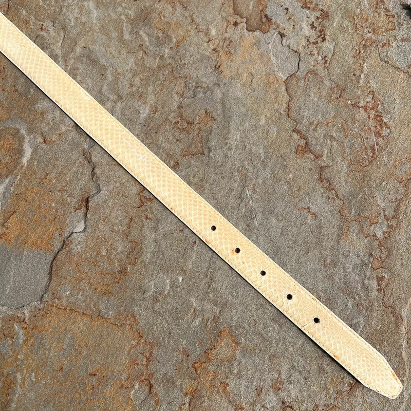 Vintage 90s Tan Snake Leather belt