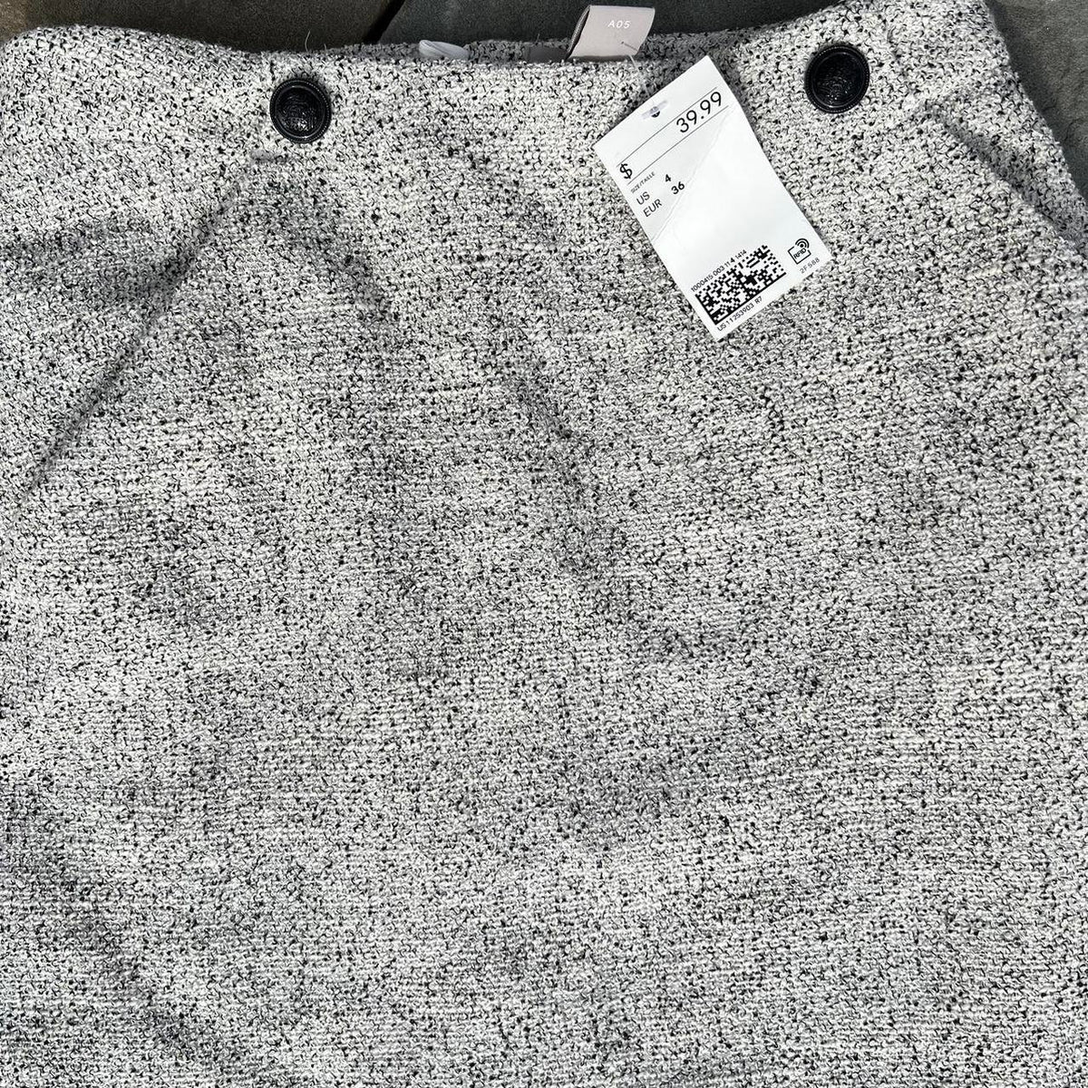 NWT Light Grey Heather Knit Mini Skirt