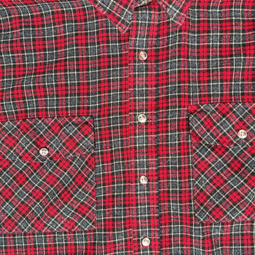 Vintage 90s Woven Plaid Work Shirt