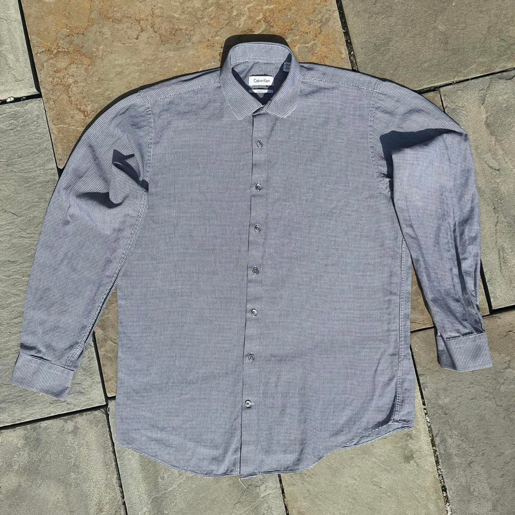 Y2K Calvin Klein Houndstooth Button Down Shirt