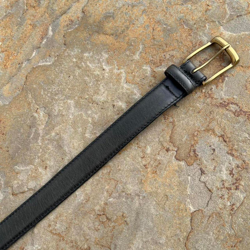 Vintage 90s Very Dark Olive Brown Belt Made in USA