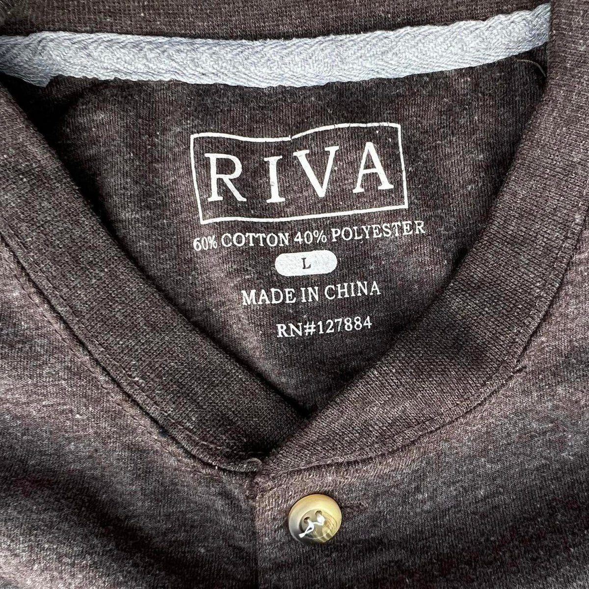 Y2K Brown Heather Henley