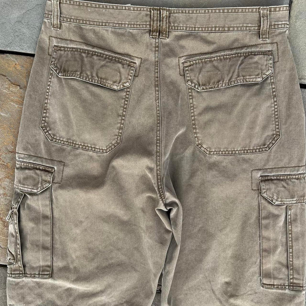 Y2K Utility Cargo Pants Dark Khaki