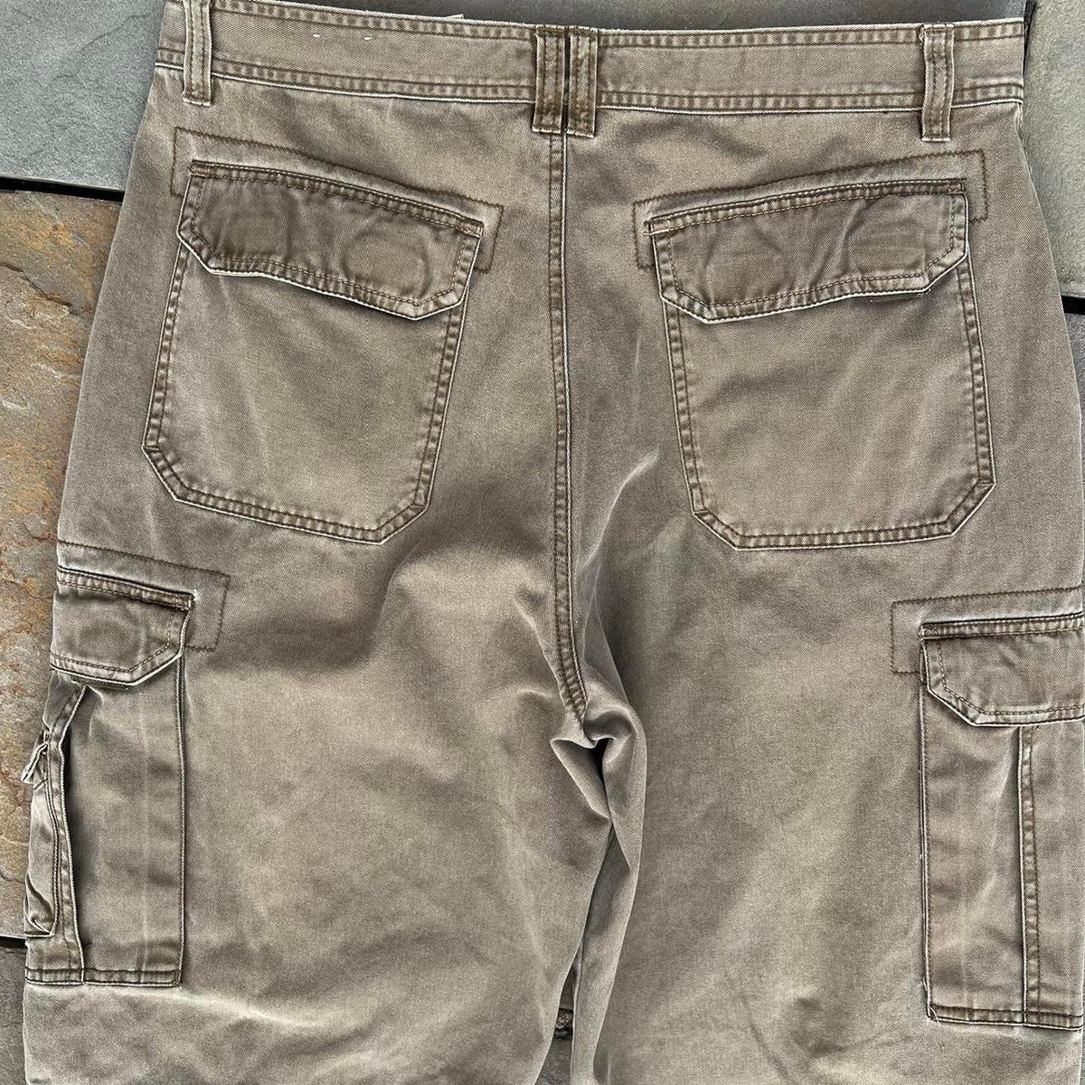 Y2K Utility Cargo Pants Dark Khaki