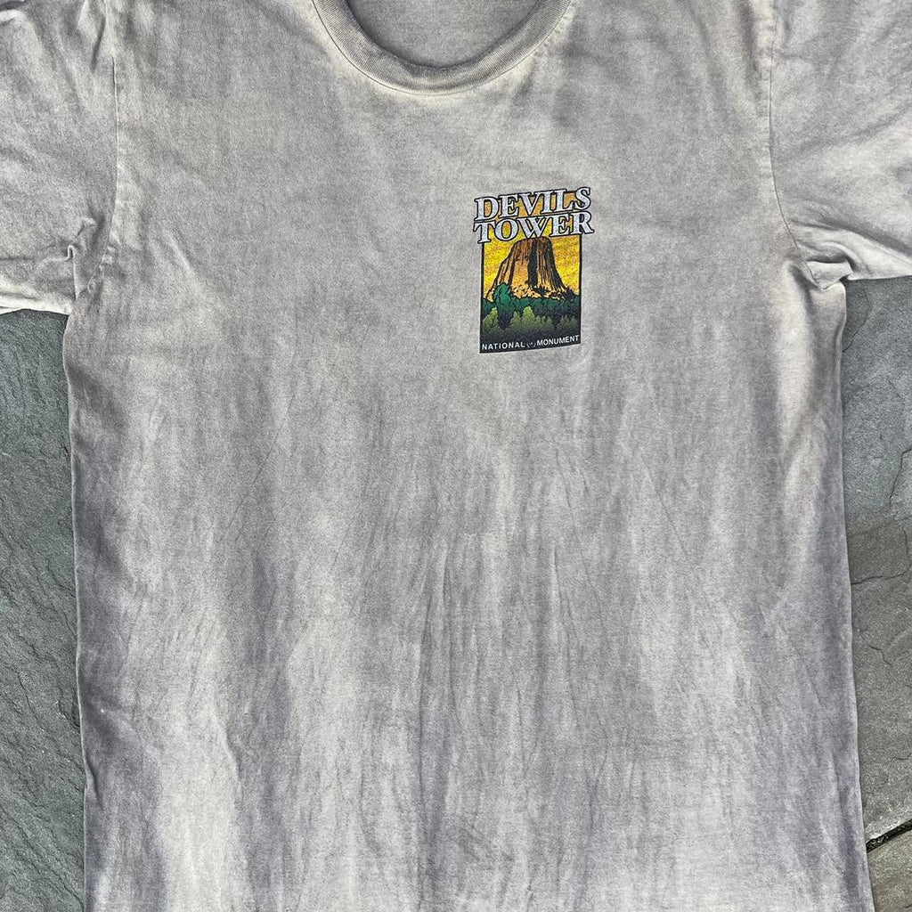 Upcycled Overdyed Devil’s Tower Wyoming T-Shirt Made in USA