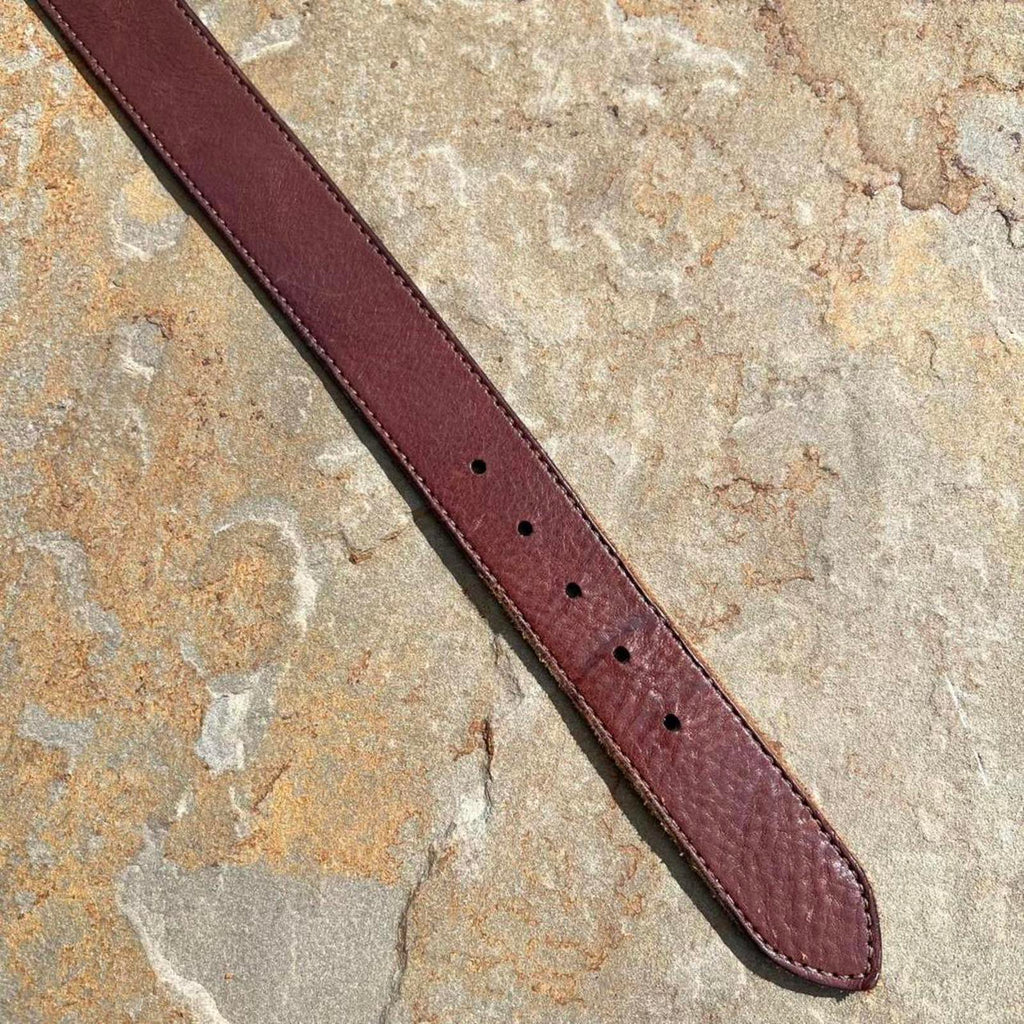 Y2K Brown Leather Belt Made in USA