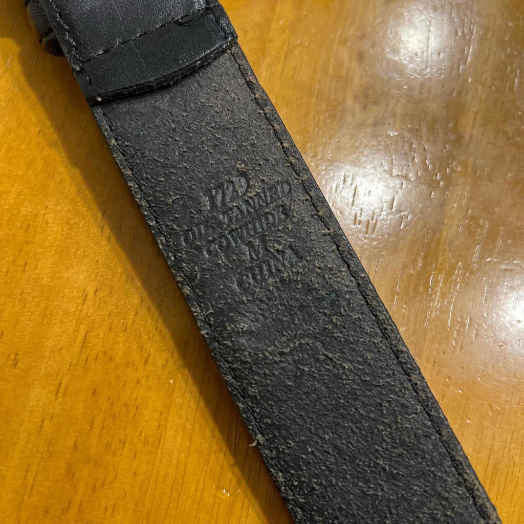 Y2K Oil Tanned Black Wide Full Leather Belt