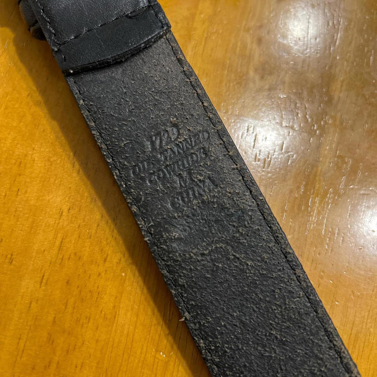 Y2K Oil Tanned Black Wide Full Leather Belt