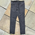 Black Stonewash Grunge Slim Jeans 32W x 30L