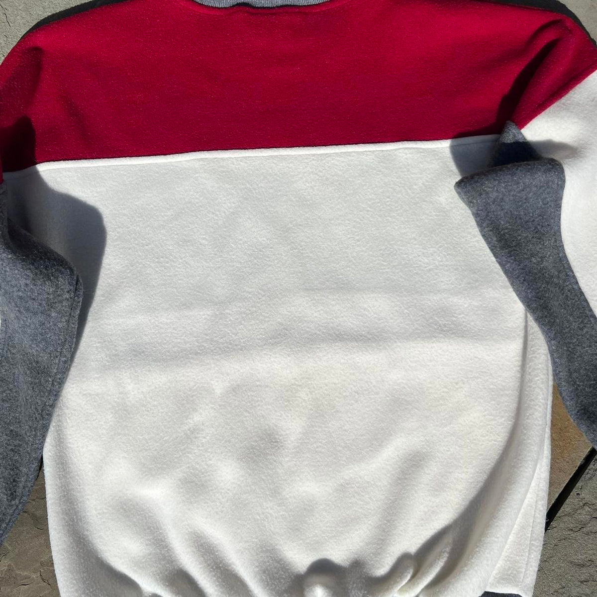 Vintage 90s Zip Mockneck Fleece Colorblock Sweatshirt