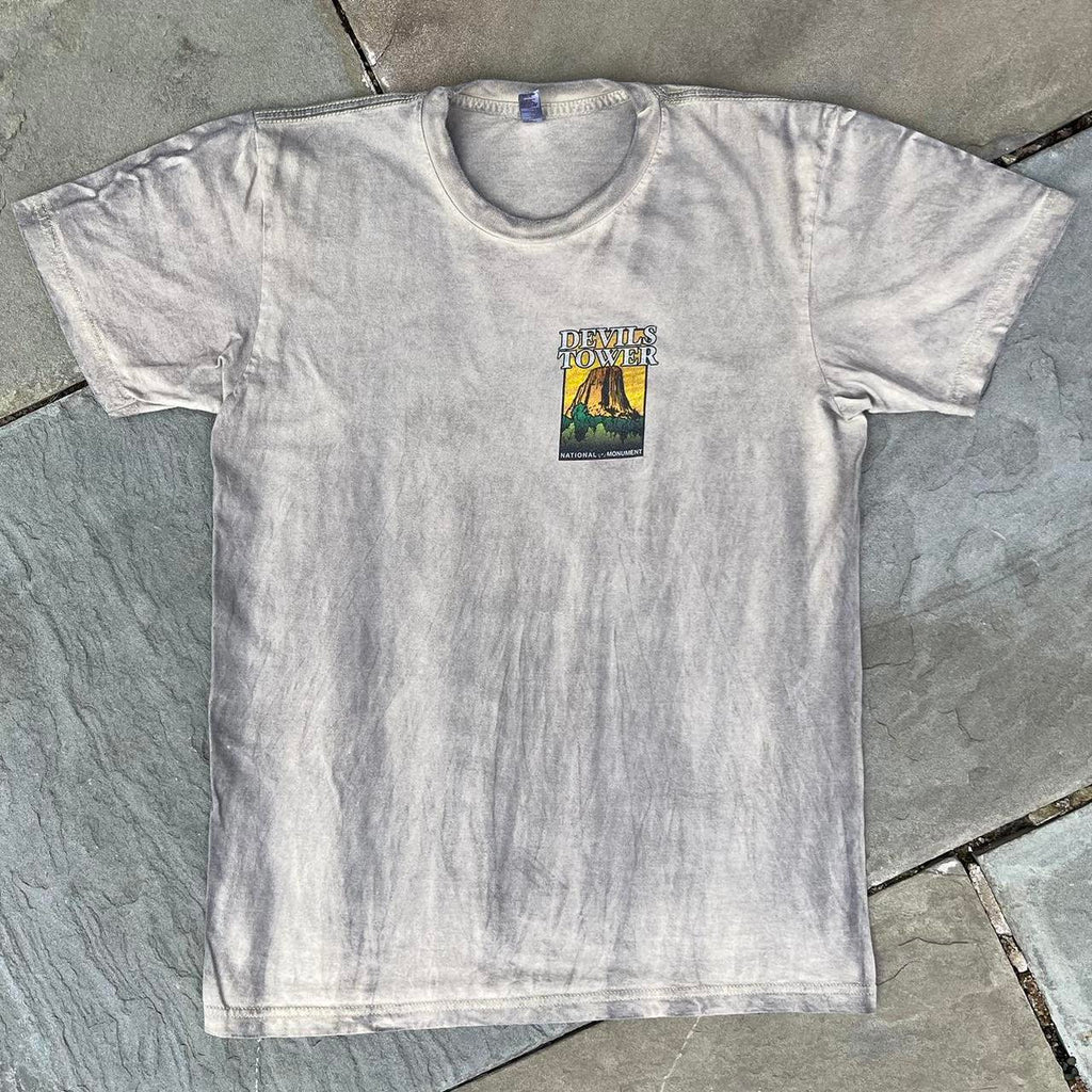 Upcycled Overdyed Devil’s Tower Wyoming T-Shirt Made in USA