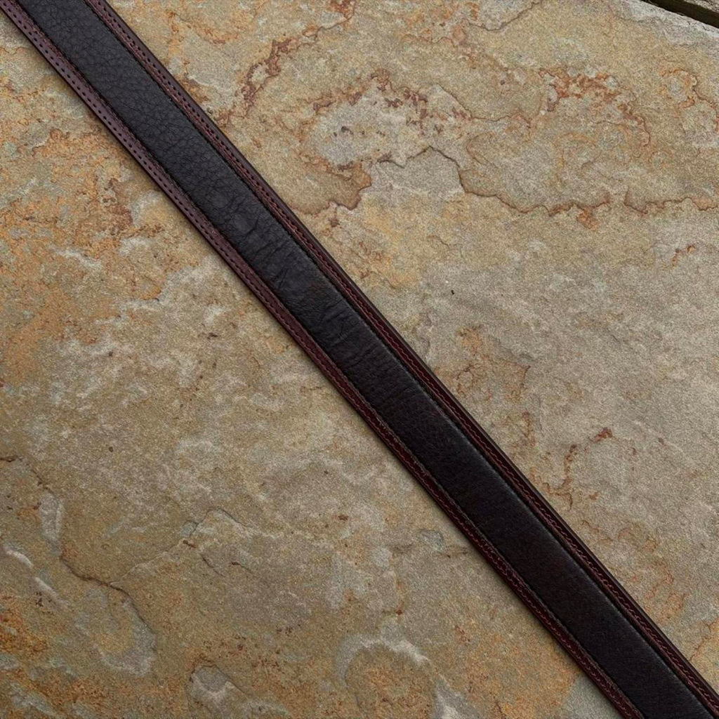 NWT Two Tone Dark Brown Soft Elk Leather Belt