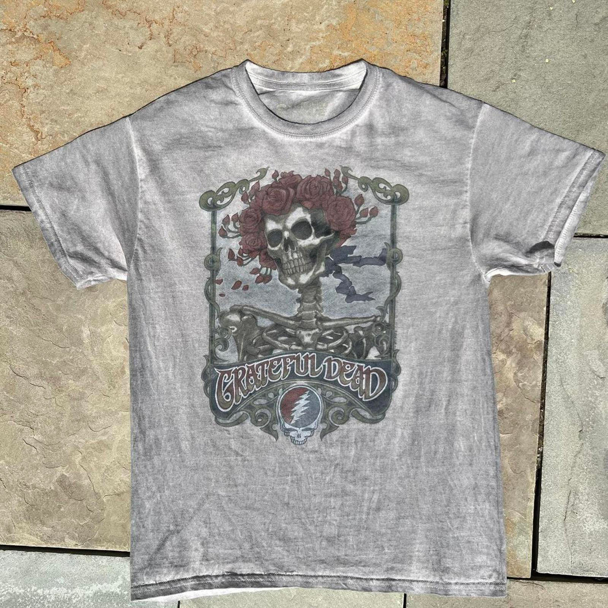 Reworked Grey Overdye Grateful Dead T-shirt
