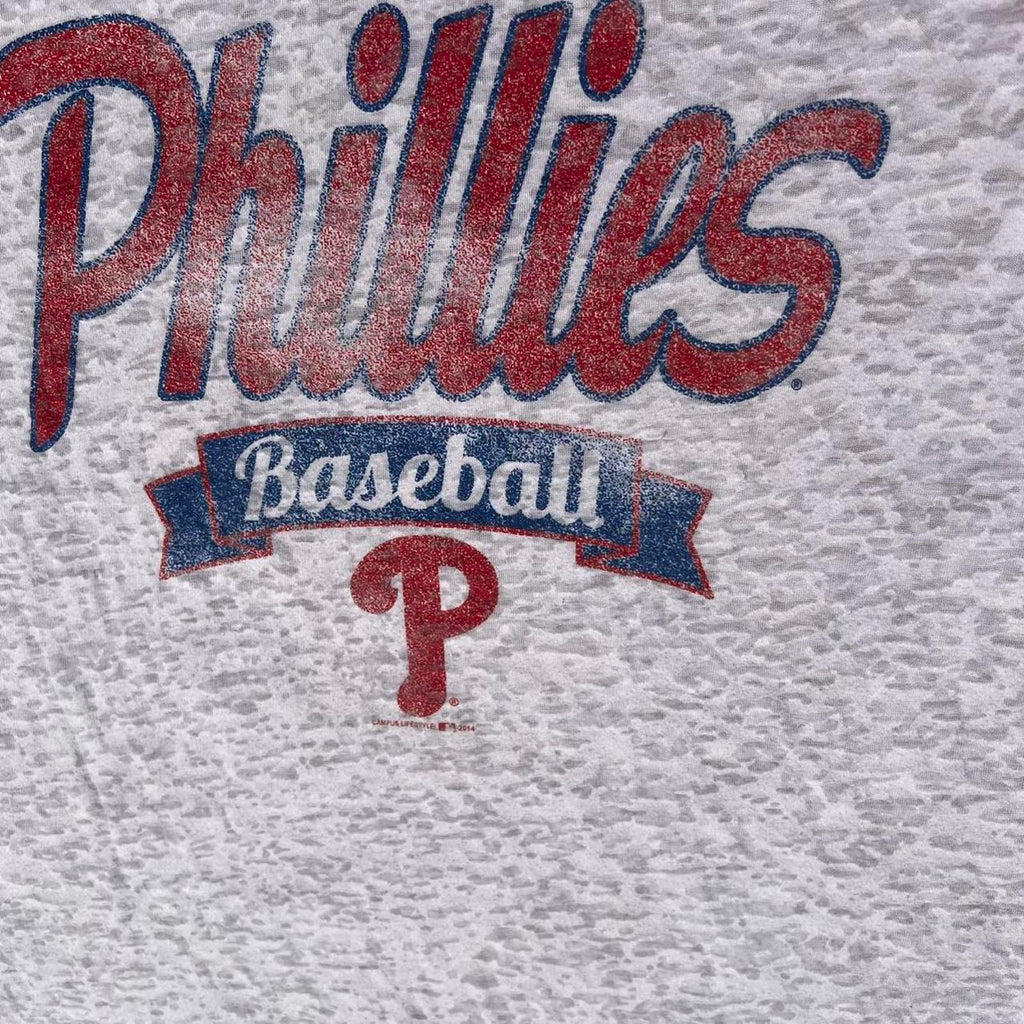 Phillies Stonewashed Distressed Raglan T-shirt