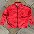 Vintage 90s European Red Black Windbreaker Track Jacket
