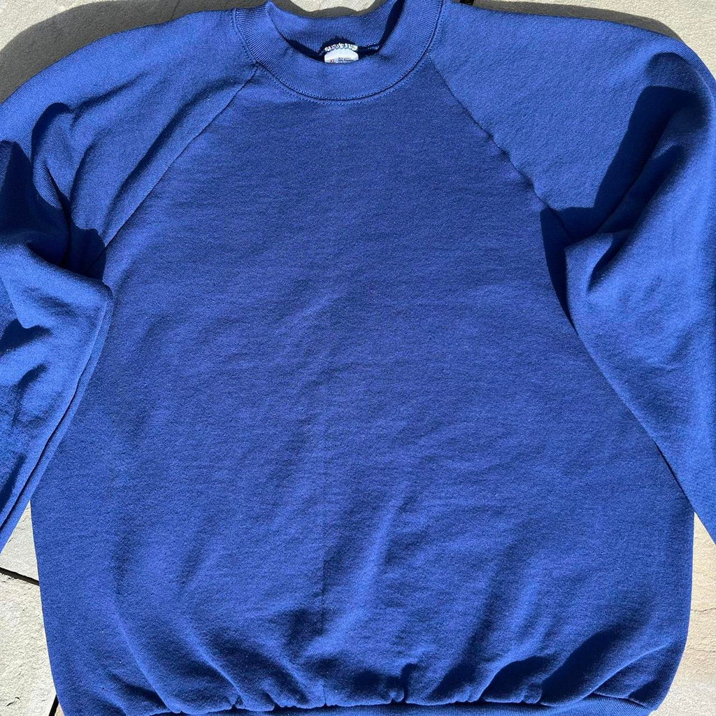 Vintage 80s Dark Blue Crewneck Sweatshirt Made in USA