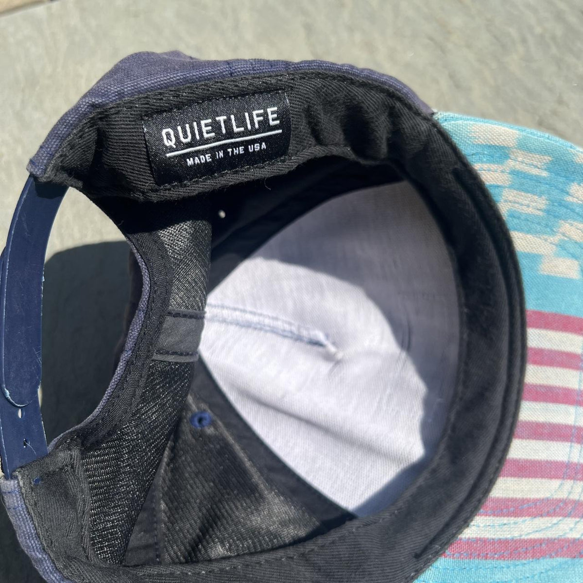 Distressed Sun Faded Quiet Life Canvas Snap Back Hat