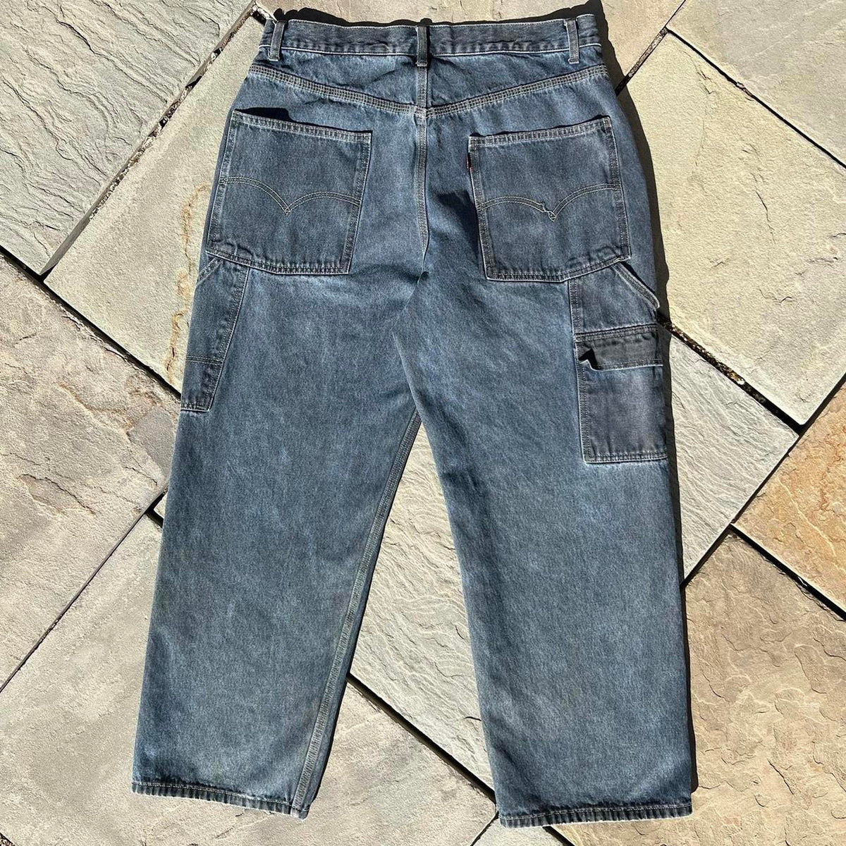 Vintage Y2K 2001 Overdye Levis Reworked Carpenter Work Jeans