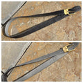 Vintage 90s Reversible Black/Grey Leather Belt