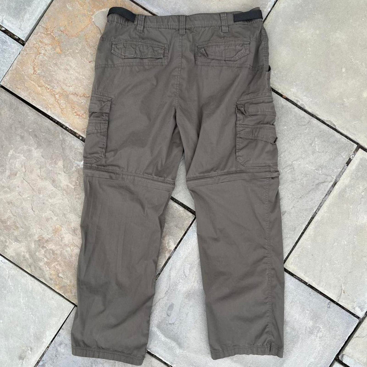 Dark Olive Green Gorpcore Convertible Utility Cargo Pants