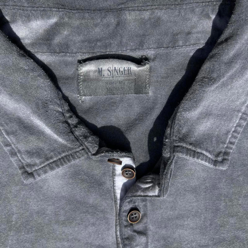 Overdyed Reworked Grey Minimalist Polo