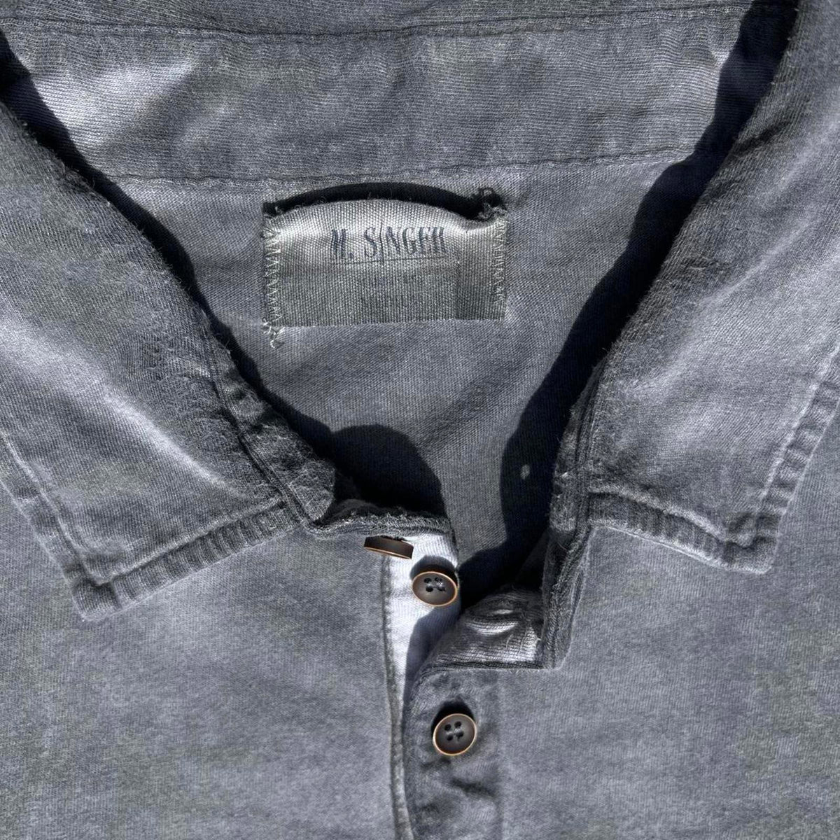 Overdyed Reworked Grey Minimalist Polo