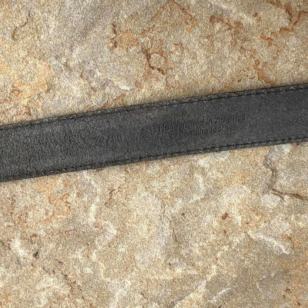 Vintage 90s Very Dark Olive Brown Belt Made in USA