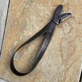 Vintage 90s Designer Dark Brown Croc Embossed Leather Belt
