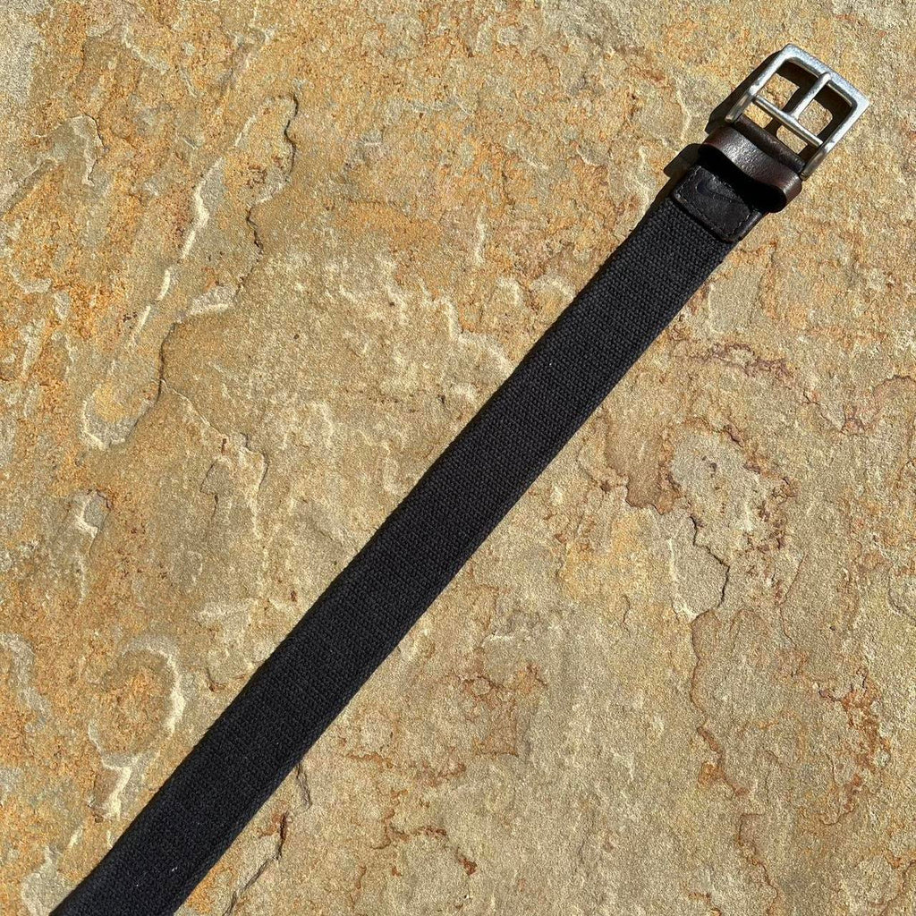 Nike Black Canvas Brown Leather Belt