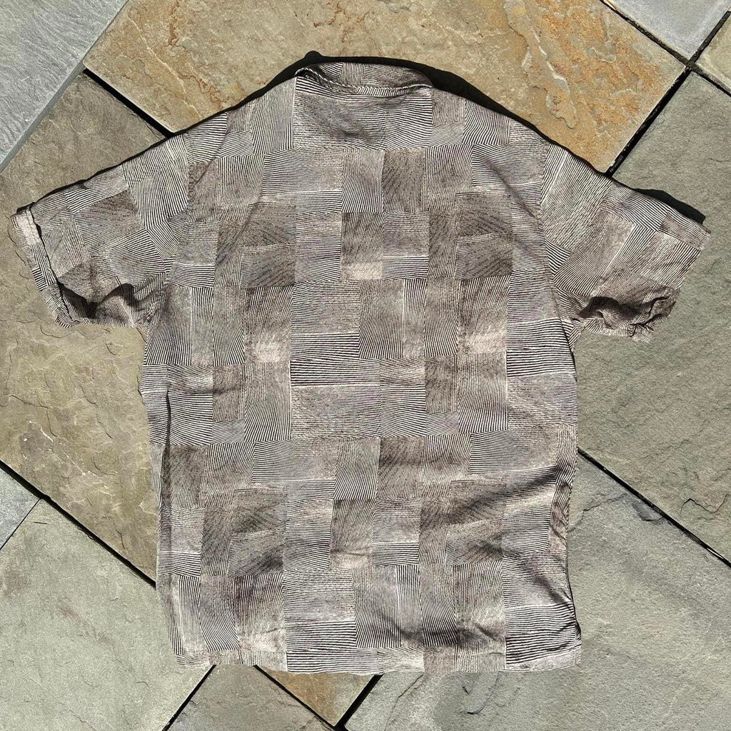 Y2K Square Pattern Club Shirt