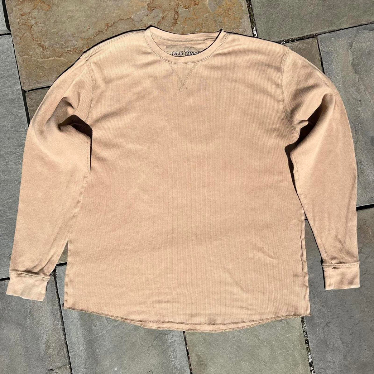 Neo-Vintage Y2K 2006 Tan Texture Knit Long Sleeve