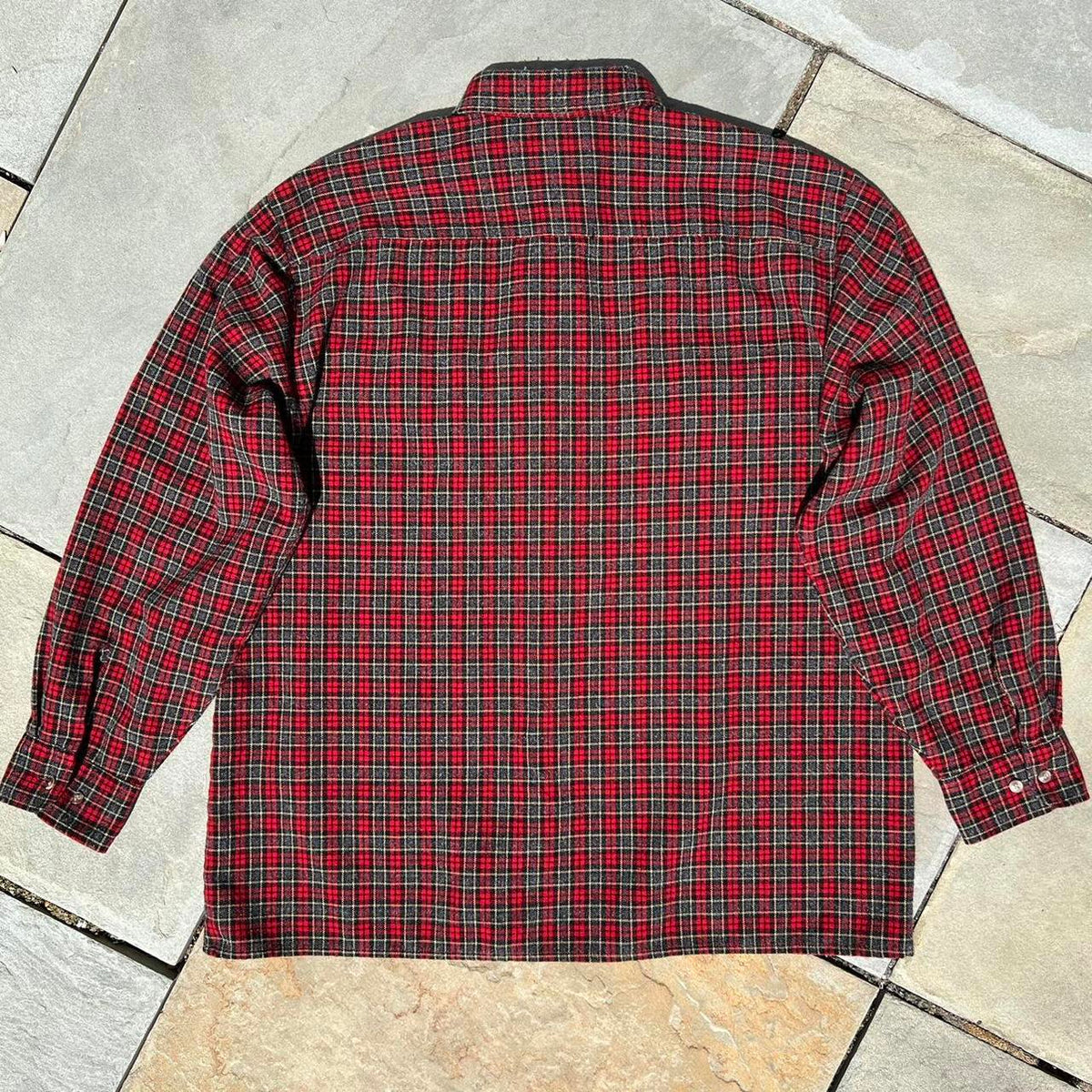 Vintage 90s Woven Plaid Work Shirt