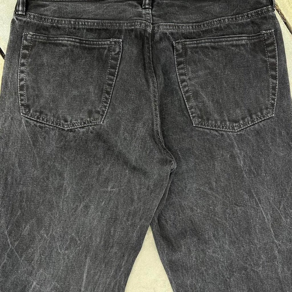 Y2K Faded Black Distressed Washed Jeans