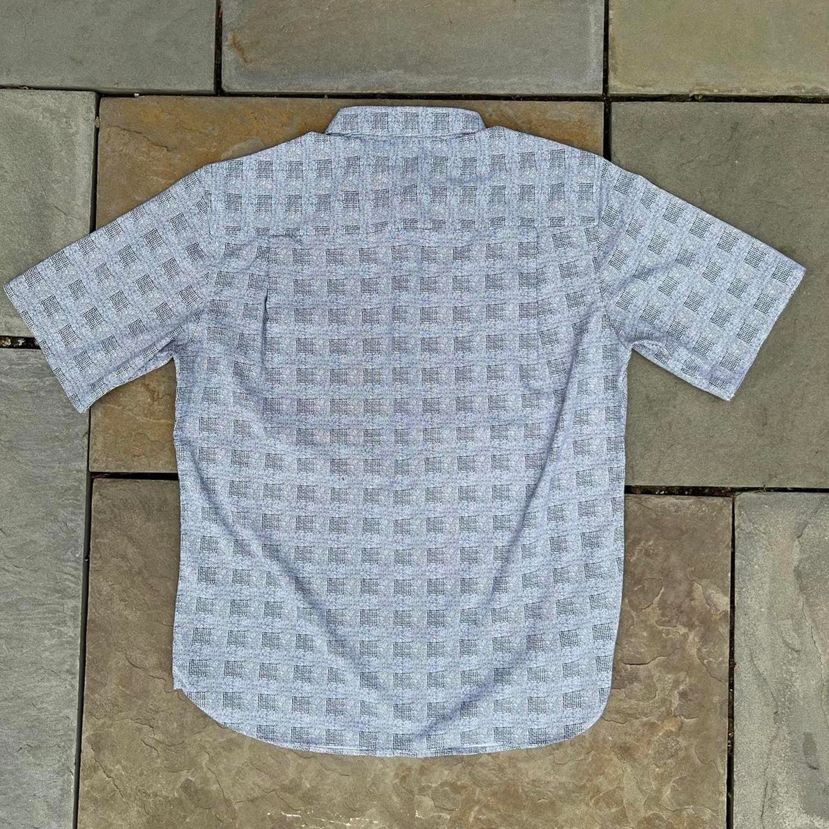 Y2K Abstract Plaid Pattern Shirt