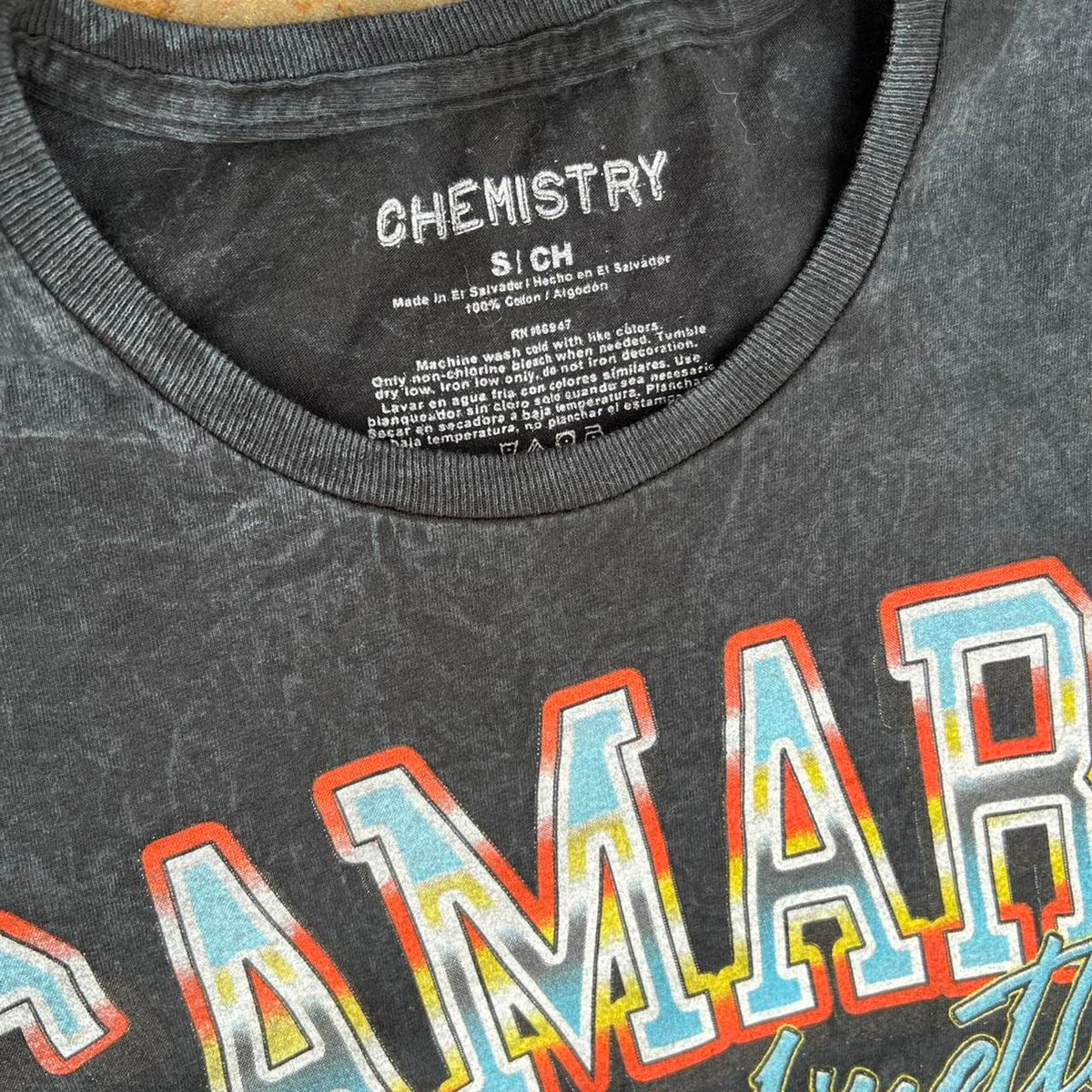 GM 1981 Chevy Camaro Berlinetta Black Acid Wash T-shirt